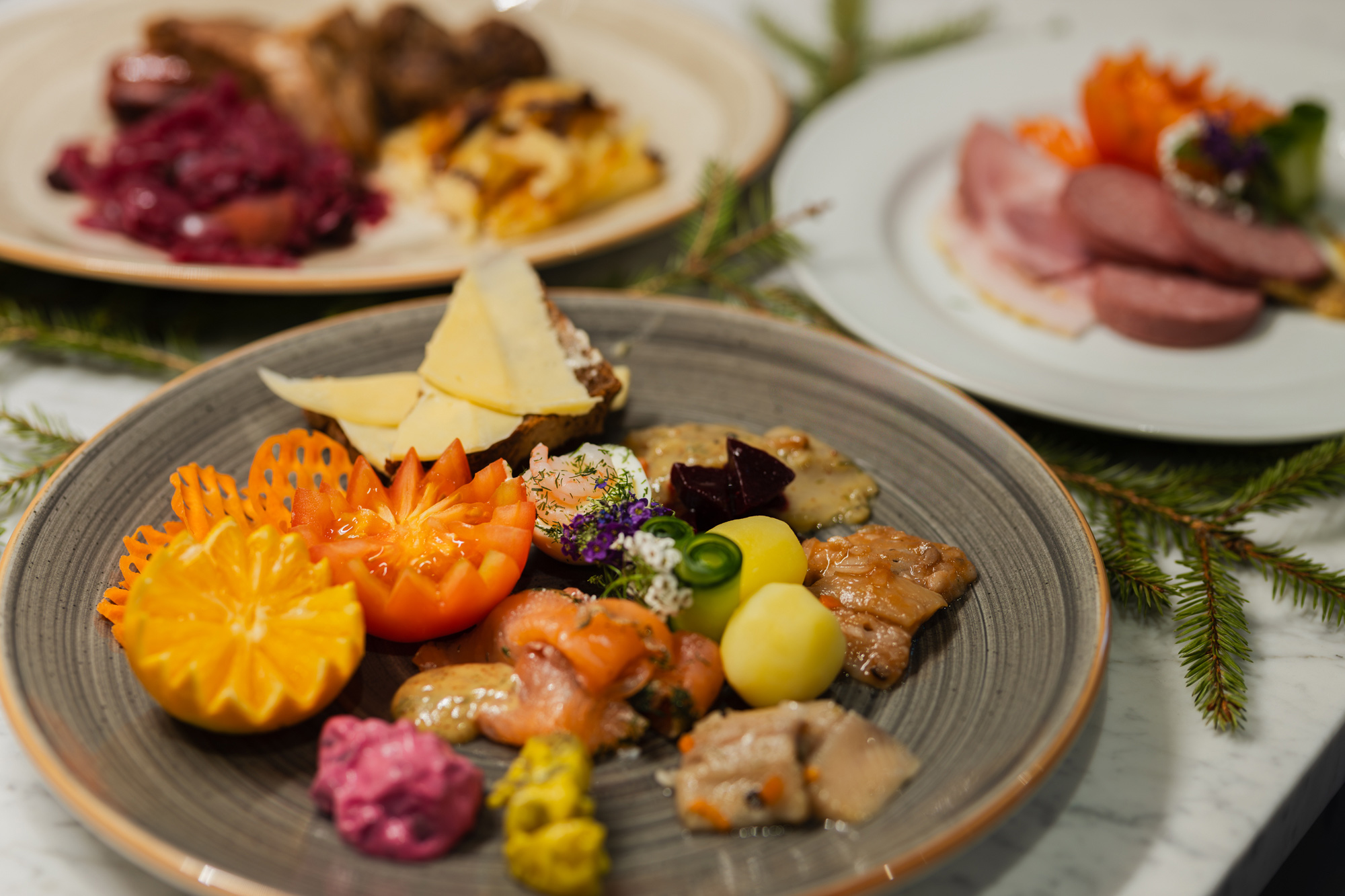 Julmat på en tallrik